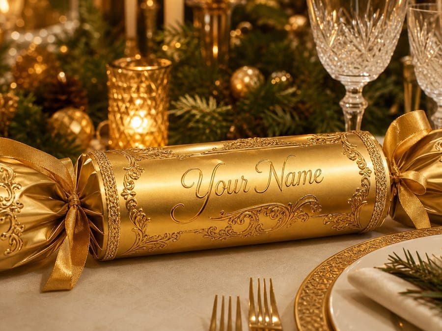 Curated Cracker: a generously sized personalised Christmas cracker with premium contents